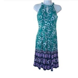 Stitch Fix Wisp Womens Cyndie Jersey Dress Green Floral Petite 0 New